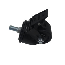 50/65/75mm Japanese Type Thread Stem M16 Low Gravity Center Low Profile Nylon Heavy Duty Caster Wheels With Brake